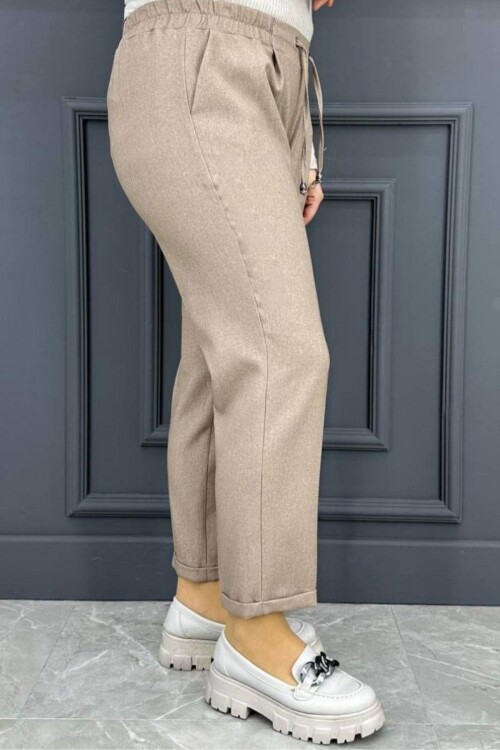 Kadın Beli İp Detaylı Bilek Pantolon - 10