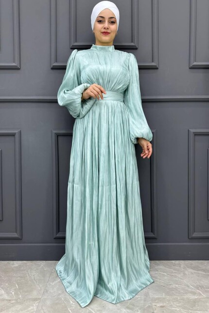 Kadın Sade Jan Jan  Abiye 12-SU YEŞİLİ